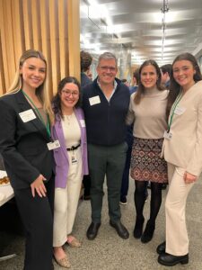 Students at Fidelty Networking event with Tom Jessop '88 President of Fidelity Brokerage 
